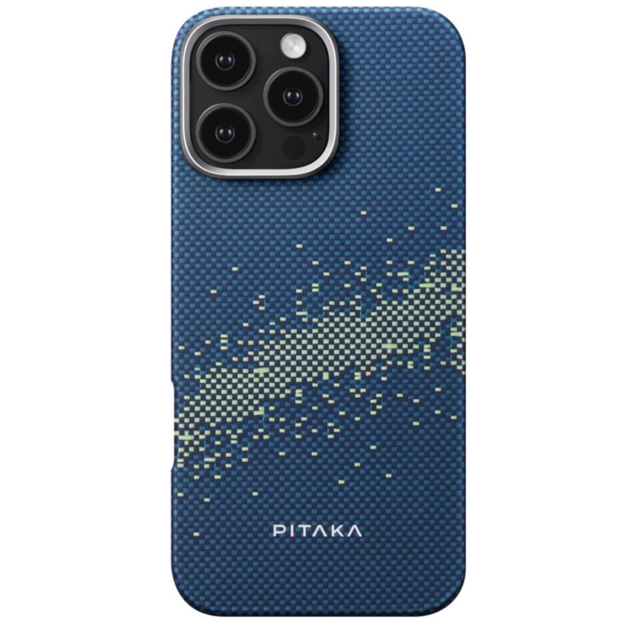 Чехол Pitaka Fusion Weaving MagEZ Case 4 для iPhone 16 Pro Max, синий/зеленый